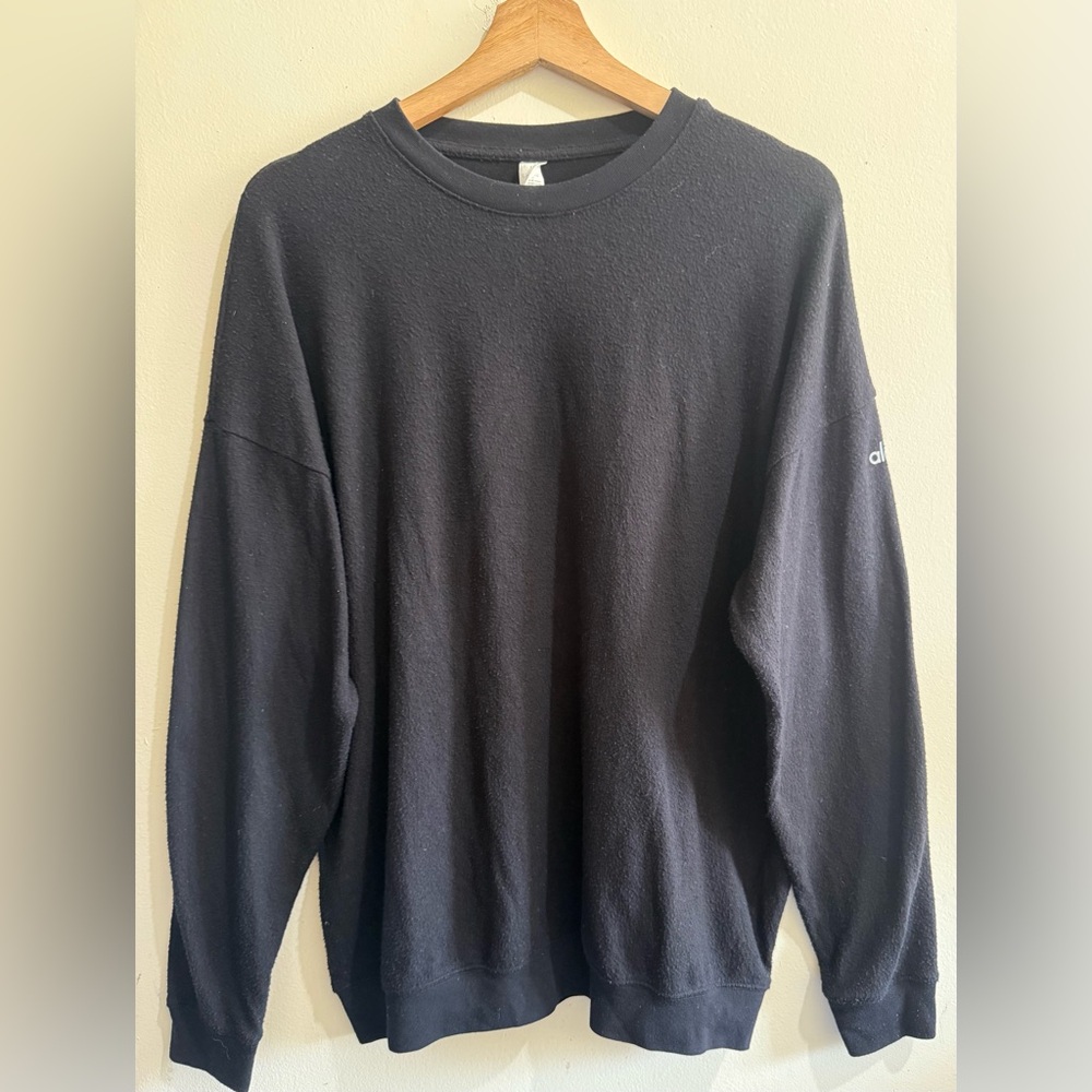 ALO Yoga Black Crewneck Sweater